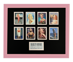 Marilyn Monroe 8 Trading Card Display | Framed in Blush Pink