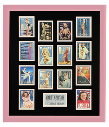 Marilyn Monroe 14 Trading Card Display | Framed in Blush Pink