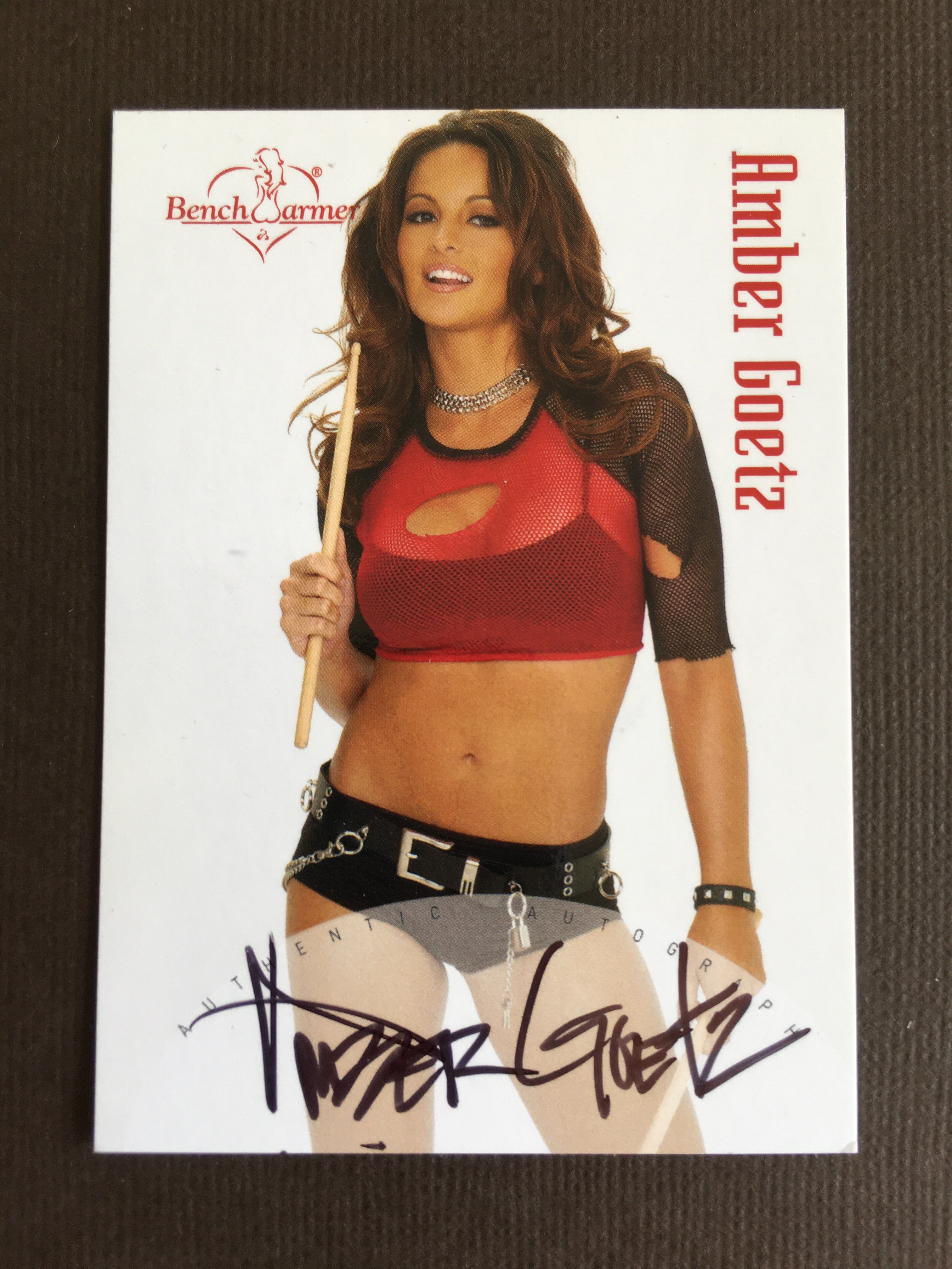 Amber Goetz - Autographed Benchwarmer Trading Card (1)