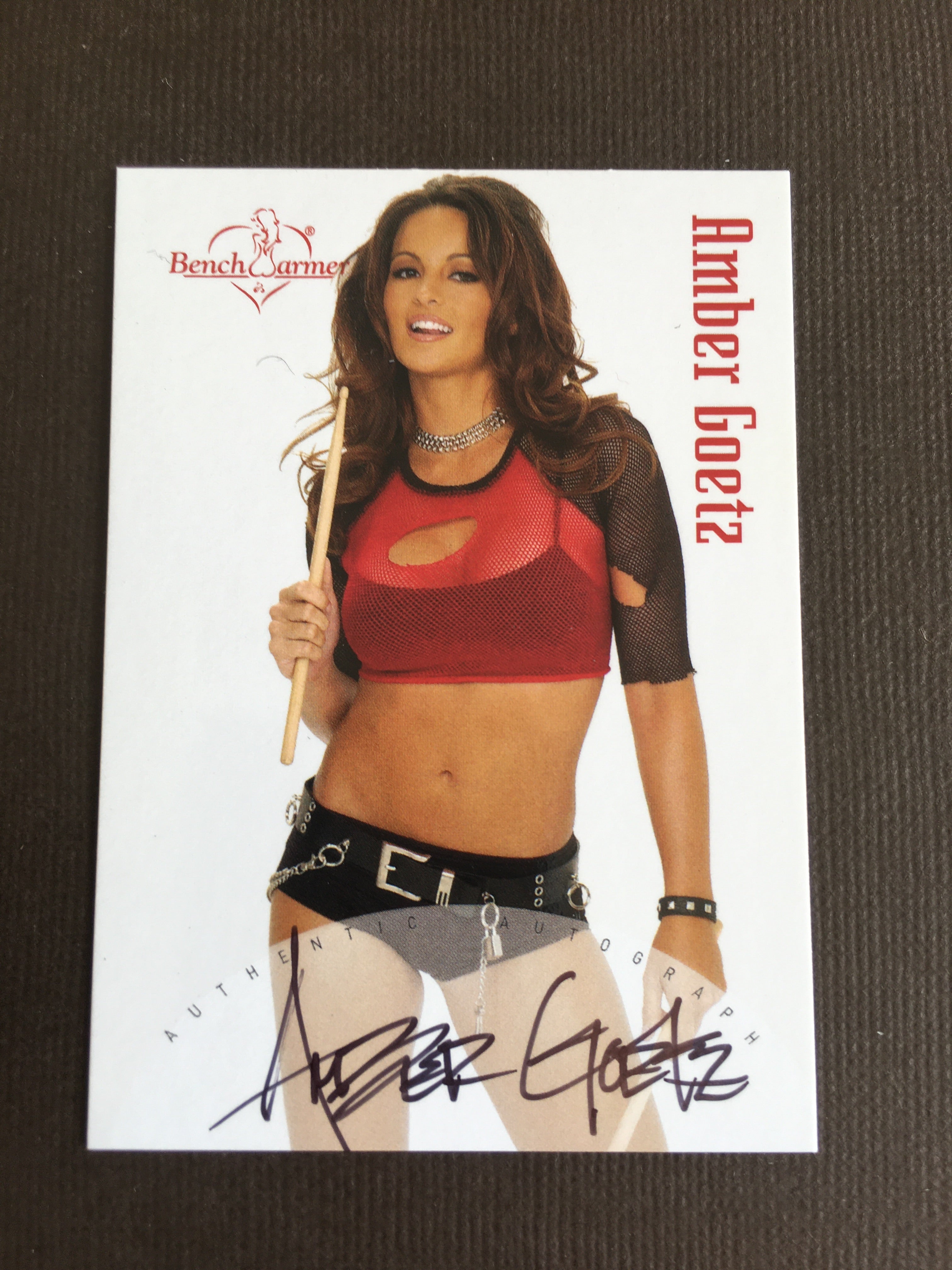 Amber Goetz - Autographed Benchwarmer Trading Card (2)