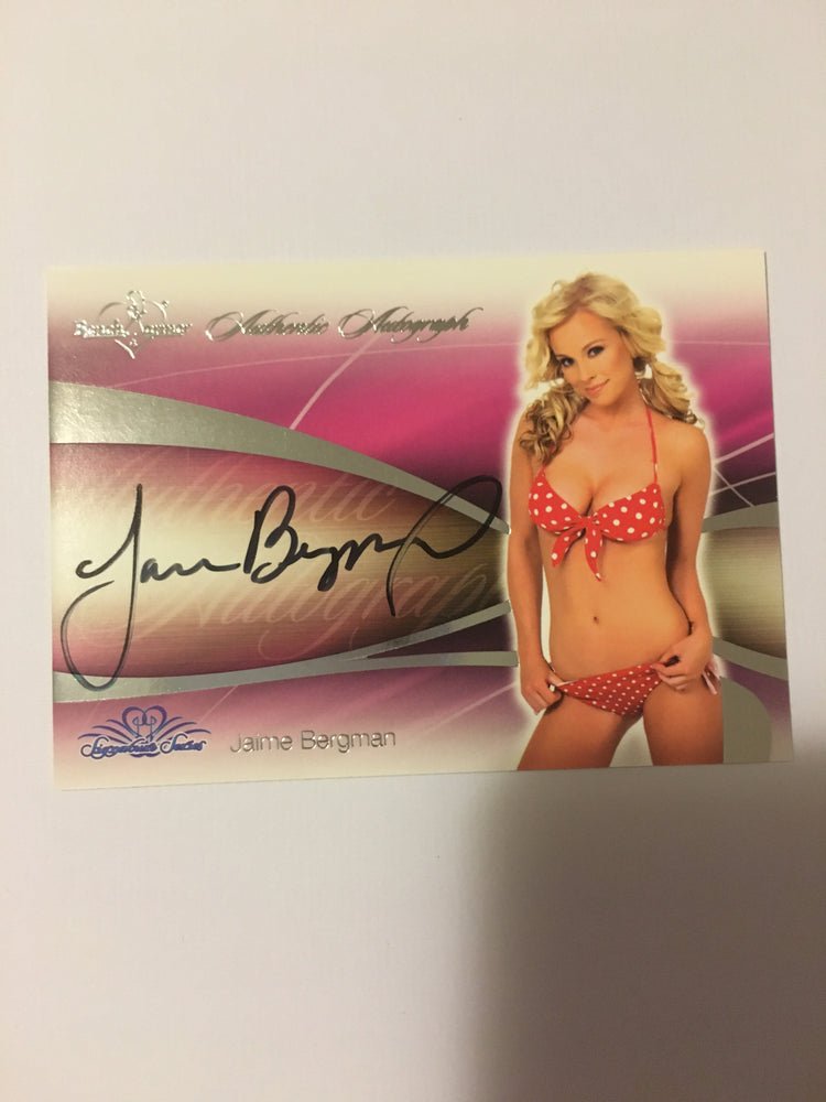 Jaime Bergman - Autographed Benchwarmer Trading Card (1)