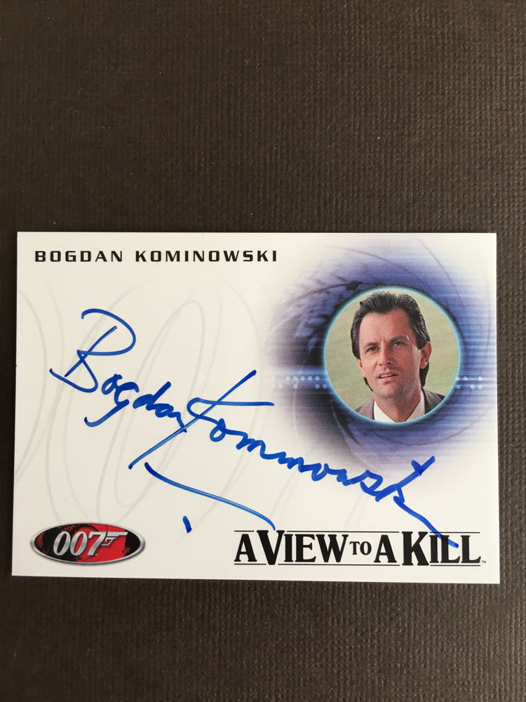 James Bond Autograph Card (Bogdan Kominowski) - Limited & Rare Trading Card