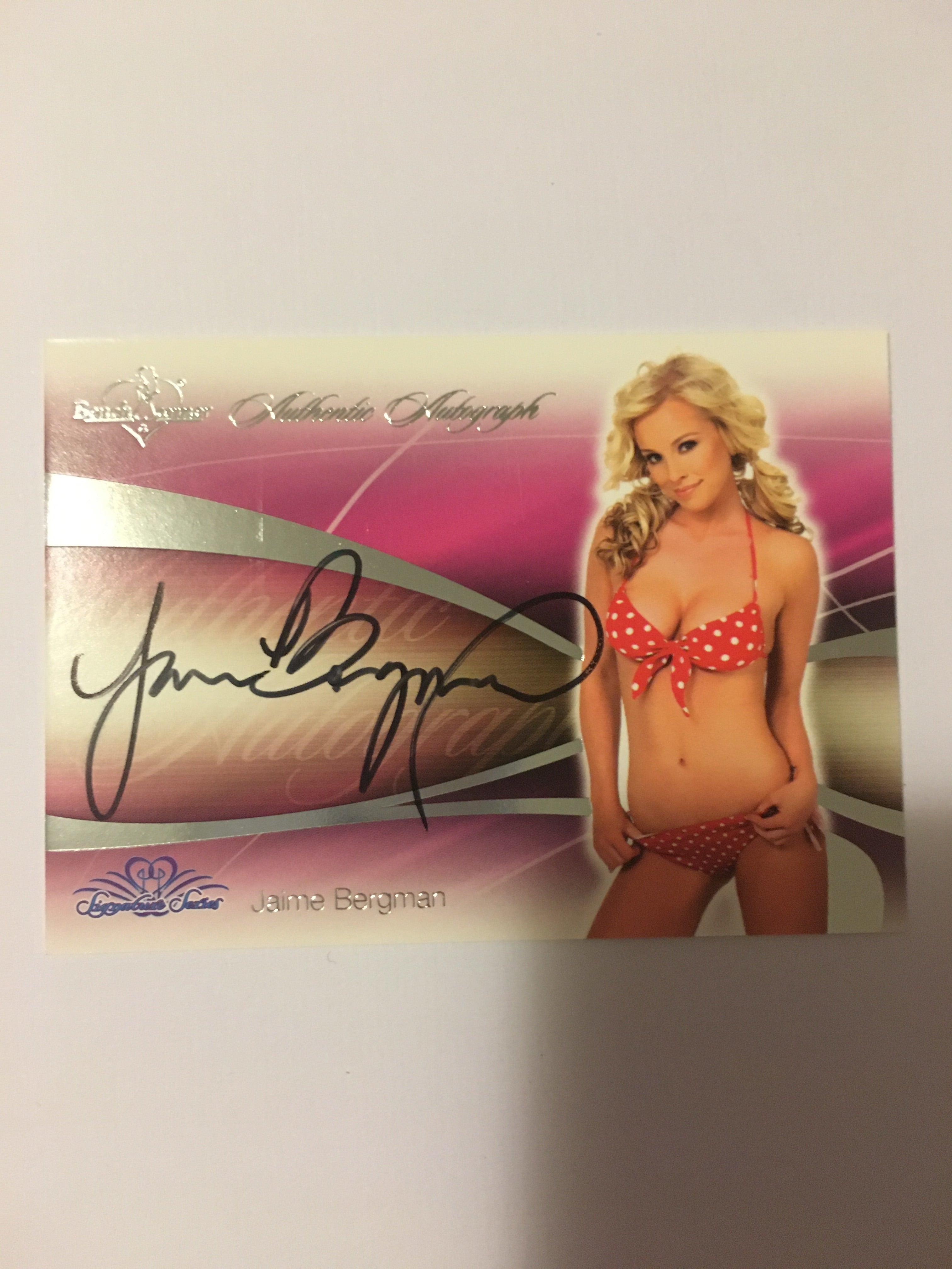 Jaime Bergman - Autographed Benchwarmer Trading Card (3)