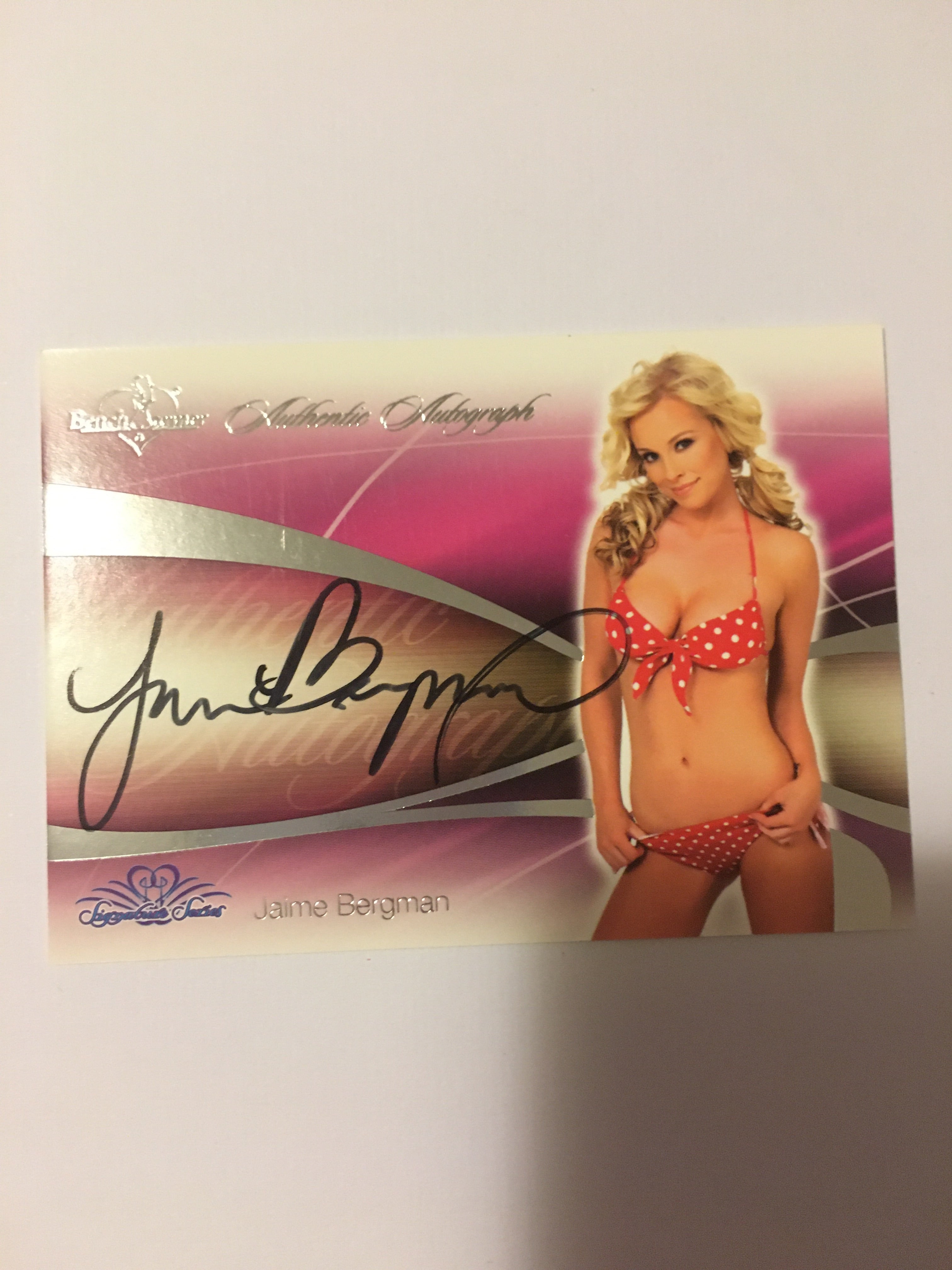 Jaime Bergman - Autographed Benchwarmer Trading Card (2)